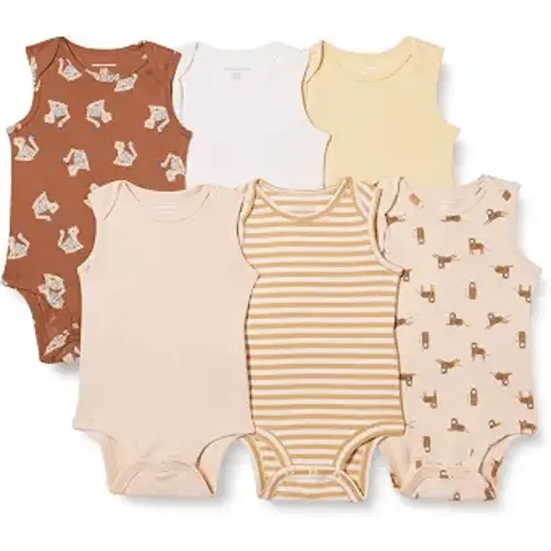 Babies' Sleeveless Cotton Rib Bodysuits