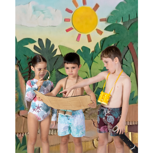 boys swim shorts brown bandana – Marino Kids