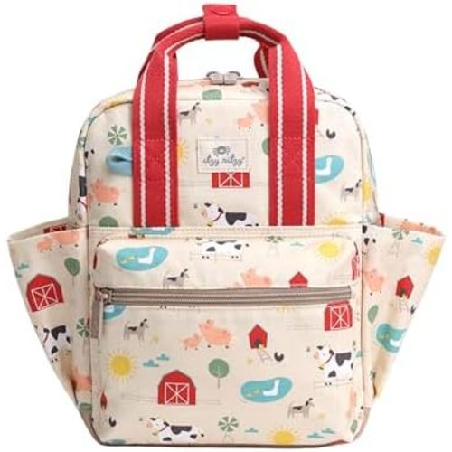 Itzy Ritzy Toddler Backpack, Baby Daycare Bag w/Spacious Interior (Farm)