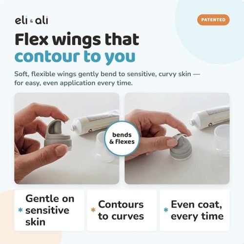 Eli & Ali Tush Swiper - Diaper Cream Applicator Fits Most Creams Orange 1pk | Hands Free Diaper Rash Cream & Butt Paste Applicator, Mess-Free Travel Ready & Hygienic Alternative to Diaper Cream Spatula