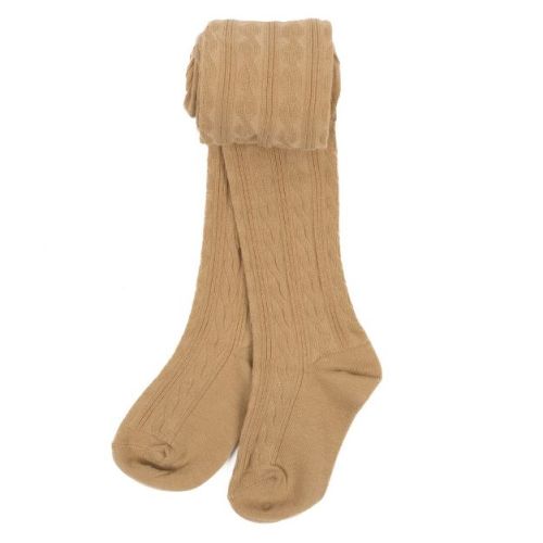 Leveret Girls Cable Knit Tights Beige 6-18 Month
