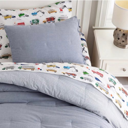 Chambray Reversible Comforter & Shams | Pottery Barn Kids