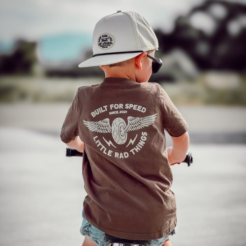 THE WINGED MECHANIC TEE - BROWN - LITTLE RAD THINGS