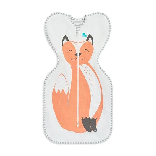 Love to Dream Baby Swaddling Swaddle Bag, Medium (6-8.5 kg), Ideal Fabric for Moderate Temperatures (20-27 °C), Arms High Position, Hip Healthy, Double Zip for Easy Nappy Changing, Orange - Medium (13-19 lbs.)
