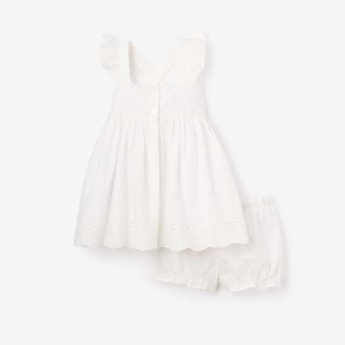 Eyelet Lace Ruffle Dress – Elegant Baby