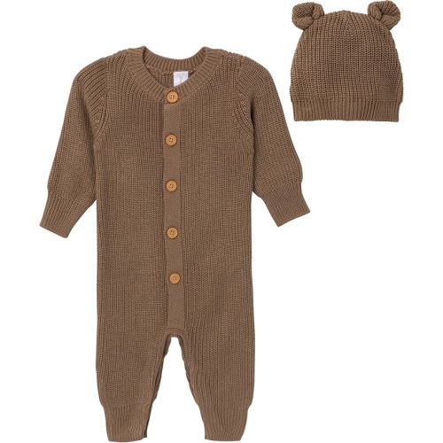 Modern Moments by Gerber Baby Sweater Knit Romper & Hat Set
