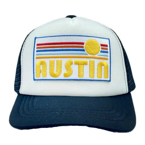 Baby Austin, Texas Trucker Hat Infant Hat (6 month - 2 years) - Retro Sunset