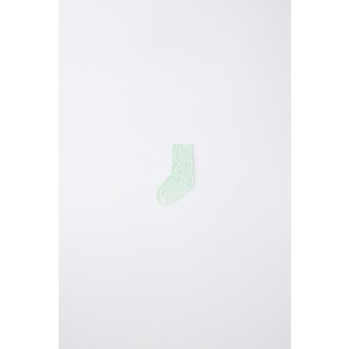 COTTON AND SILK OPENWORK MID-LENGTH SOCKS