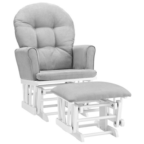 Rossi Semi-Upholstered Glider and Ottoman