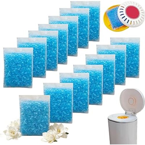 14 Pack Diaper Pail Odor Absorber Refills for Munchkin Step and Pall Diaper Pails, Odor Eliminator Filter Refills for Puck Baking Soda Cartridge (Gardenia)