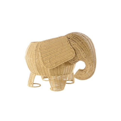 Elephant Wicker Floor Basket