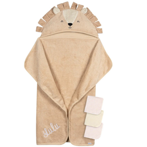 Embroidered 4-Piece Baby Neutral Brown Lion Towel & Washcloths Set – Gerber Childrenswear