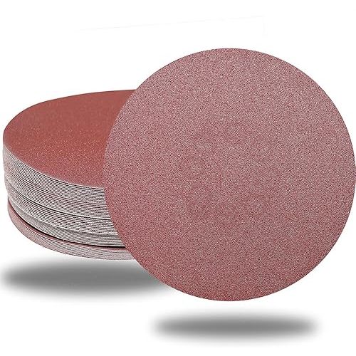 50 PCS 7 Inch Sanding Discs Set - 60 80 120 180 240 Grits Sandpaper, 7" Hook-and-Loop Aluminum Oxide Abrasive Sander Paper for Random Orbit Floor Drywall Sander