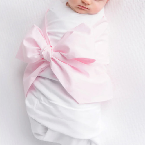 Bow Swaddle ® - Palm Beach Pink