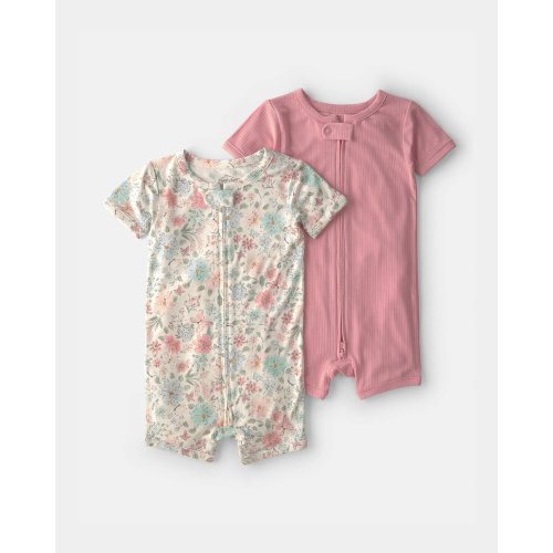 Size 3M- Baby Girl 2-Pack PurelySoft™ Butterfly Garden 1-Piece Pajamas | Carter's