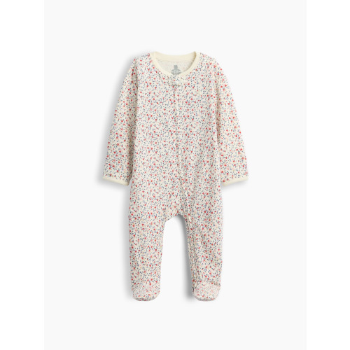 Baby Organic Cotton Print Footed One-Piece
