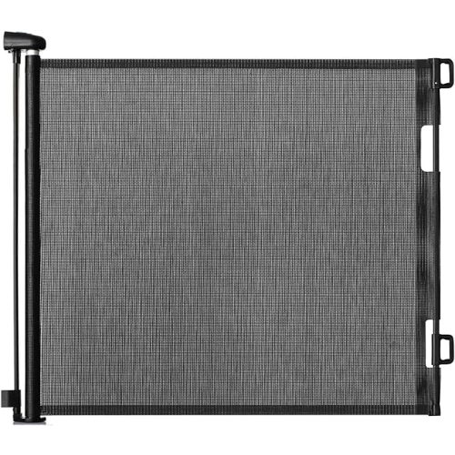 Retractable Baby Gate for Stairs 33.8"x71" - Dog Gate & Barrier Indoor Stairs Baby Gate - Extra Wide Pet Gate for Indoor Child Safety Gate Drilling Required