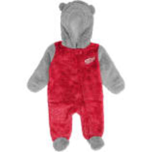 Detroit Red Wings Red Baby Game Nap Teddy Fleece Romper Pajamas - 133423748