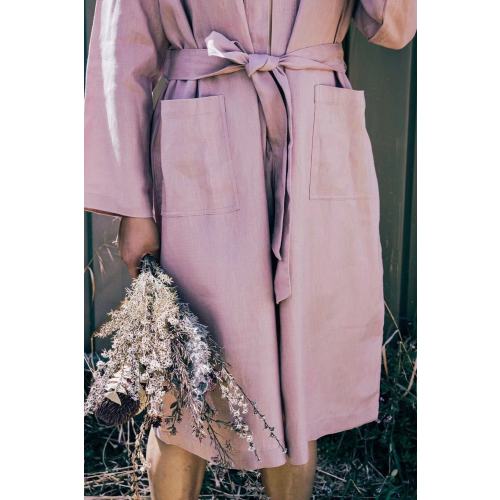 Bathrobe women/Women's linen bathrobe/Premium Linen bathrobe/Hotel Robe/Guest house robe/Spa robe/full size linen bathrobe/linen bathrobe