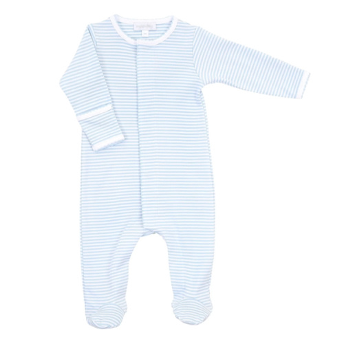 Magnolia Baby Boy Striped Footie - Blue