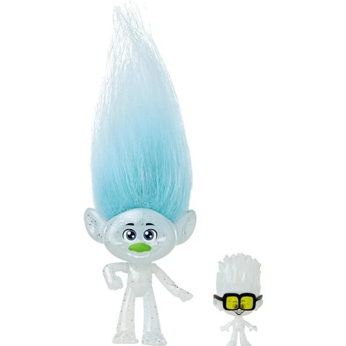 Mattel DreamWorks Trolls Band Together Small Doll, Guy Diamond with Removable Outfit, Plush Hair & Tiny Diamond Figure, Toys Inspired BBY The Movie
