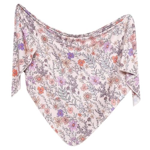 Copper Pearl Large Premium Knit Baby Swaddle Receiving Blanket Flora