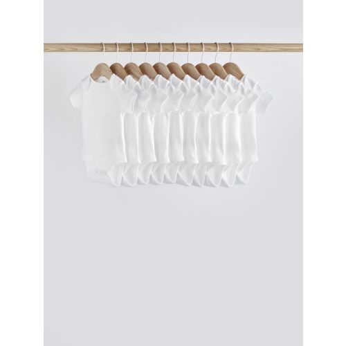 White Essential 10 Pack Short Sleeve Bodysuits
