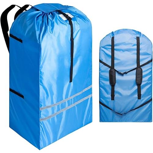Extra Large Stroller Travel Bag for Airplane,Heavy Duty Gate Check Stroller Bag,Double Stroller travel bag,Compatible with WONDERFOLD,BABY TREND,EVENFLO,JEEP,VEER,ETC.