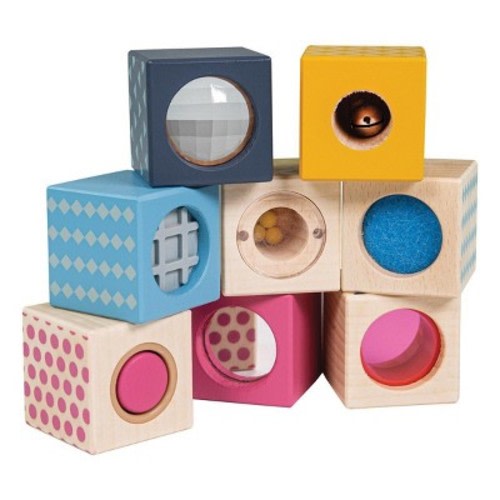 Bigjigs Wooden Sensory Blocks - Set of 8