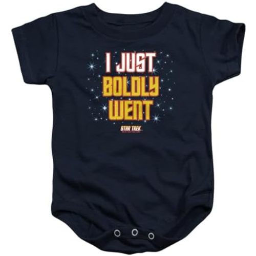 Popfunk Star Trek I just Boldly Went Baby Onesie Bodysuit (18 mos) Navy