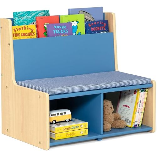 Delta Children - GapKids Reading Nook with Padded Bench - Greenguard Gold Certified, Indigo Blue