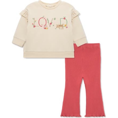 Loved Sweatshirt & Ribbed Leggings Set, 18M