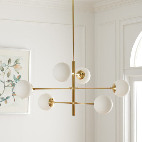 AllModern Alison 6 - Light Unique / Statement Modern Linear Chandelier & Reviews | Wayfair