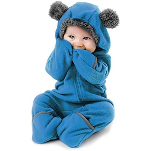 WINTER/FALL 0-3 Months Fleece Baby Bunting Bodysuit  Hooded  Outerwear Jacket