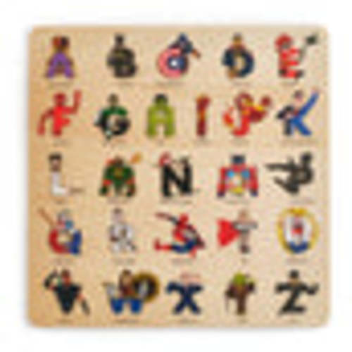 Superhero Legends Wooden Alphabet Puzzle – Alphabet Legends US