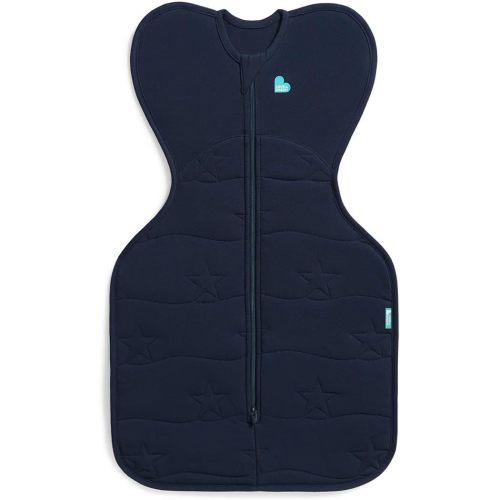 Love to Dream Swaddle UP, Extra Warm 3.5 TOG, Navy Star Quilted Cotton, 13-19llbs, Snug Fit, Dramatically Better Sleep, Allow Baby to Sleep in Their Preferred Arms Up Position for Self-Soothing