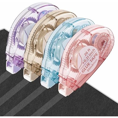 MARCADORUS Glue Tape for Scrapbooking, Double Sided Tape Roller 106Ft Total