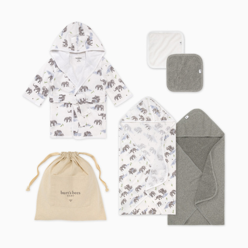 Burt's Bees Baby Baby Bath Bundle Deluxe Gift Set, Elephant Shower