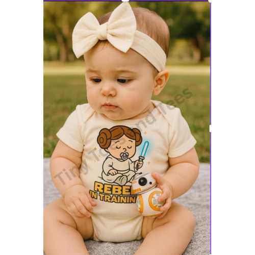 Rebel in Training Toddler T-Shirt – Star Wars Inspired Princess Leia Tee for Girls – Cute Galactic Baby & Toddler Outfit