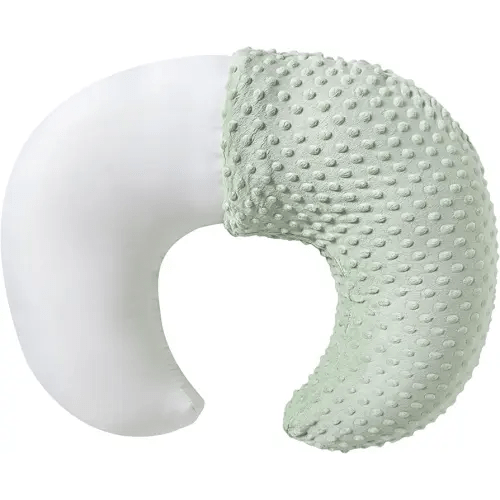 Nursing Pillow and Positioner with Cover for Breastfeeding and Bottle Feeding, Propping Baby, Tummy Time, Baby Sitting Support, Awake-Time Support (Green, 22" x 17.7" x 5.9")