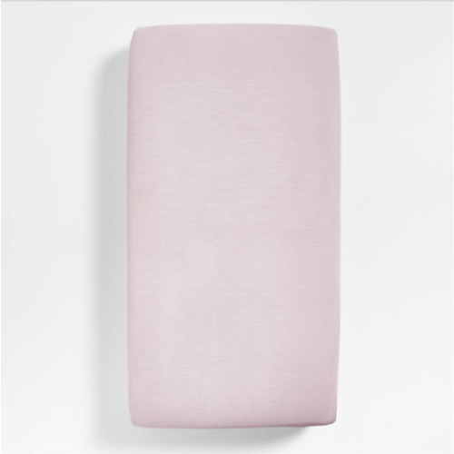 Supersoft Lilac Rose 100% Organic Cotton Gauze Baby Crib Fitted Sheet
