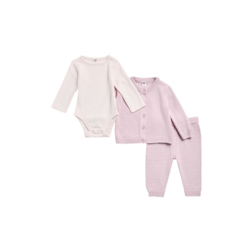Kids' 3-Piece Cardigan, Bodysuit & Pants Set, 3M