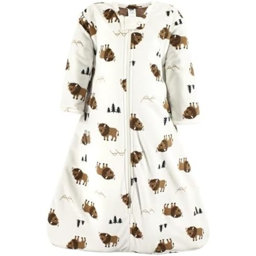 Hudson Baby Unisex Baby Long Sleeve Plush Faux Fur Sleeping Bag, Wearable Blanket