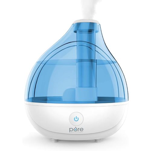 Pure Enrichment MistAire Studio Ultrasonic Cool Mist Humidifier - Small & Compact, Overnight Operation, 2 Mist Settings, Optional Night Light, & Auto Shut-Off - For Offices, Plants & Small Spaces