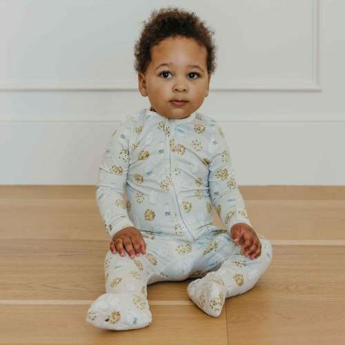 Zip-Up Footie Pajama - Chip