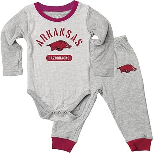Wes and Willy Baby College Jie Jie Long Sleeve Bodysuit and Pant Set