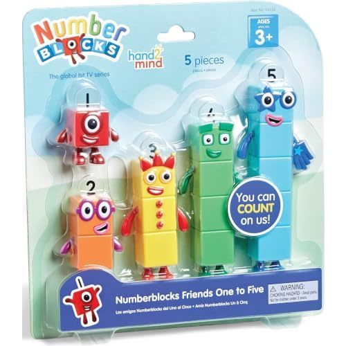 hand2mind Numberblocks Friends One to Five, Math Toys, 5 Pieces, Ages 3+