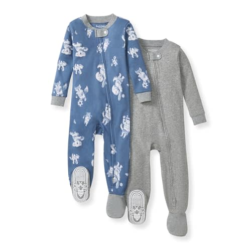 Burt's Bees Baby baby-boys Sleeper Pjs, 100% Organic Cotton, One-piece Footie, Zip Up Jumpsuit, Snug Fit Pajamas