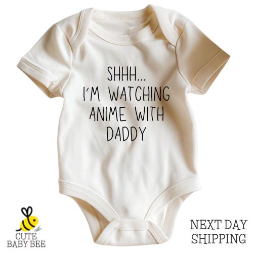 Anime With Daddy Baby Bodysuit: Funny Anime Lover One Piece
