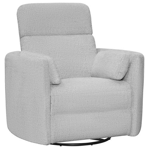 Simeon Collection Manual Swivel Glider Recliner in Angora Linen